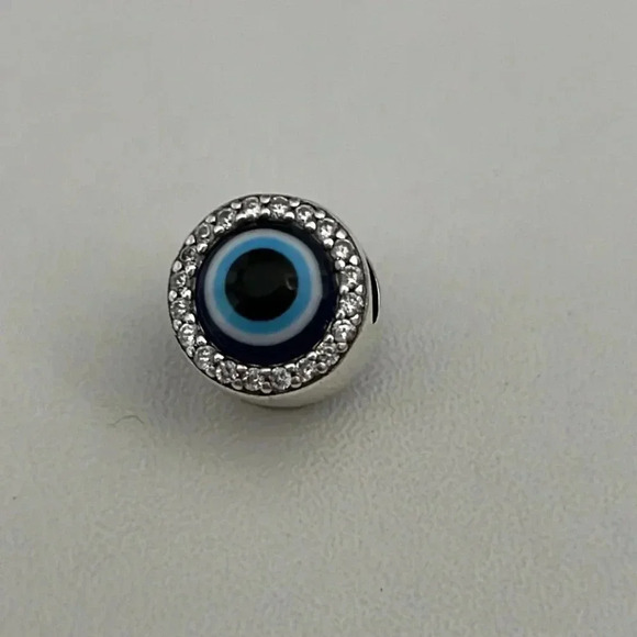 S925 Stamped Sterling Silver Evil Eye 🧿 Charm - Picture 2 of 5